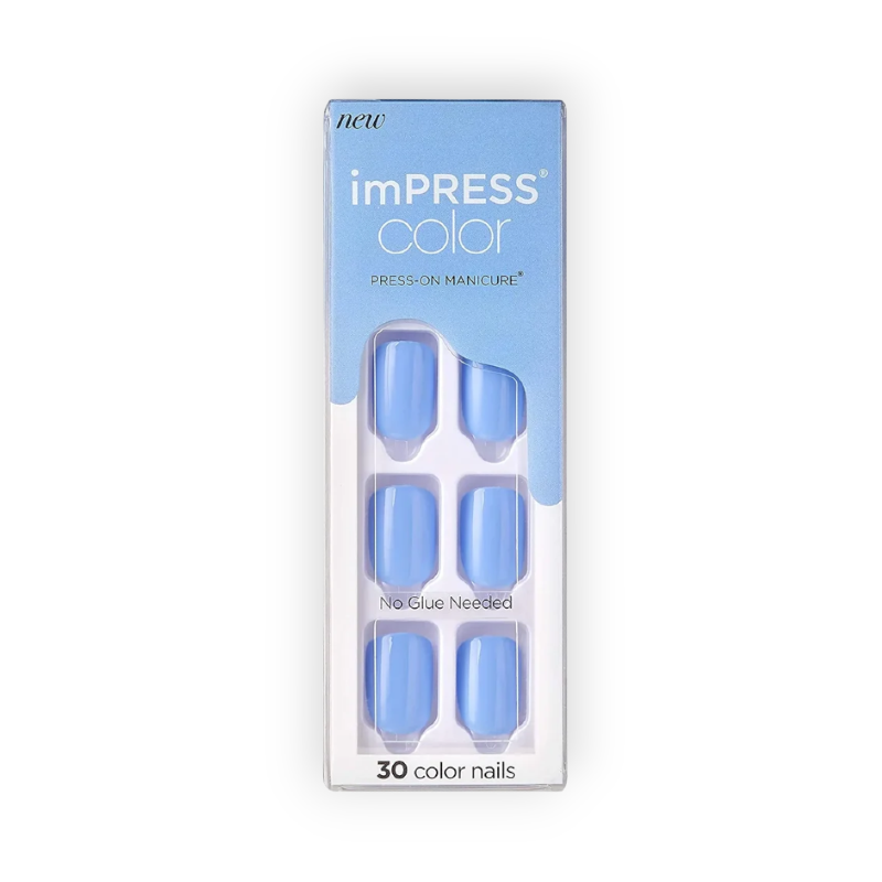 KISS IM PRESS COLOR BABY WHY BLUE(KIMC015C)30NAILS
