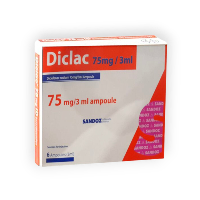 DICLAC 75 MG 6 AMP 3 ML س ج