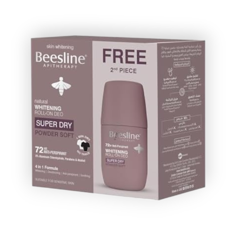 BEESLINE WHITENING ROLL ON (S.DRY POWDER SOFT)1+1 50ML