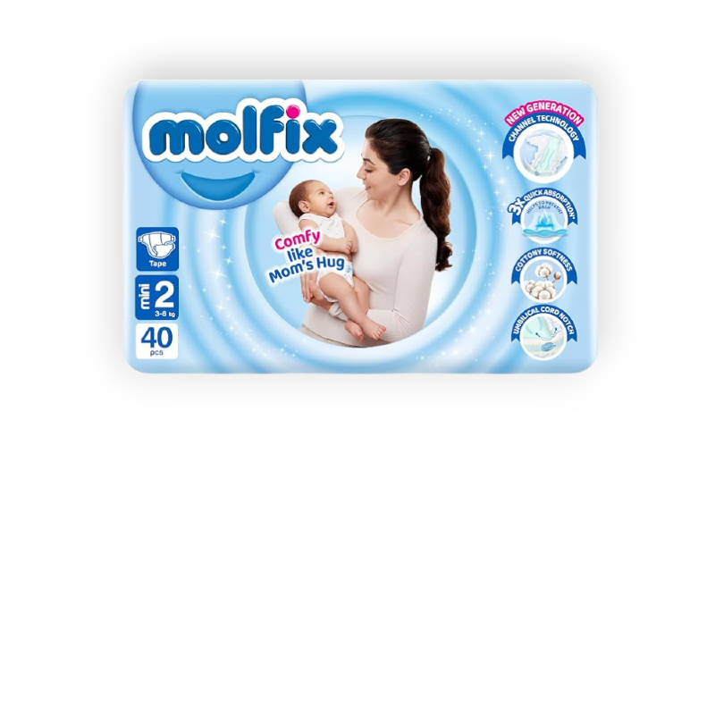MOLFIX 2 DIAPERS MINI (2) 3-6KG 40PCS مصرى