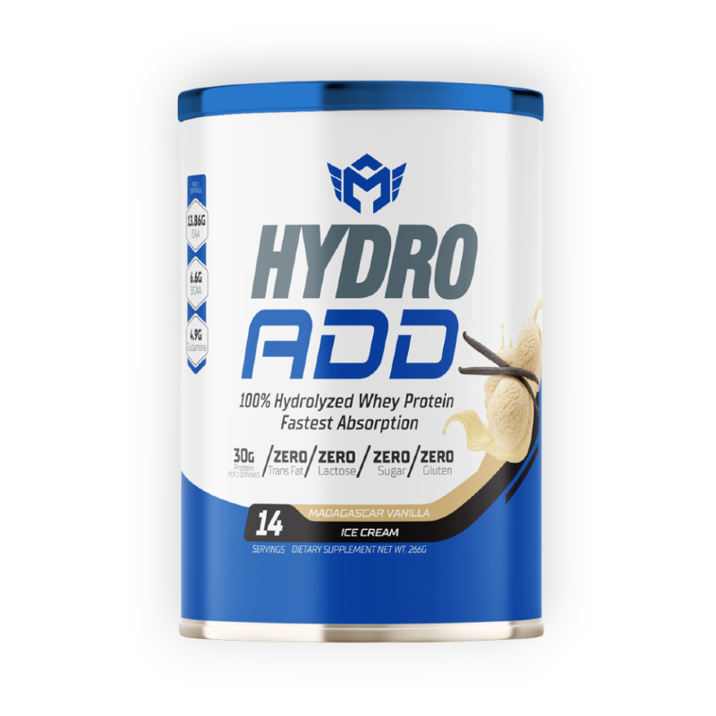 MUSCLE ADD HYDRO ADD  14SERV 266G MADAGASCAR VANILLA ICE CREAM