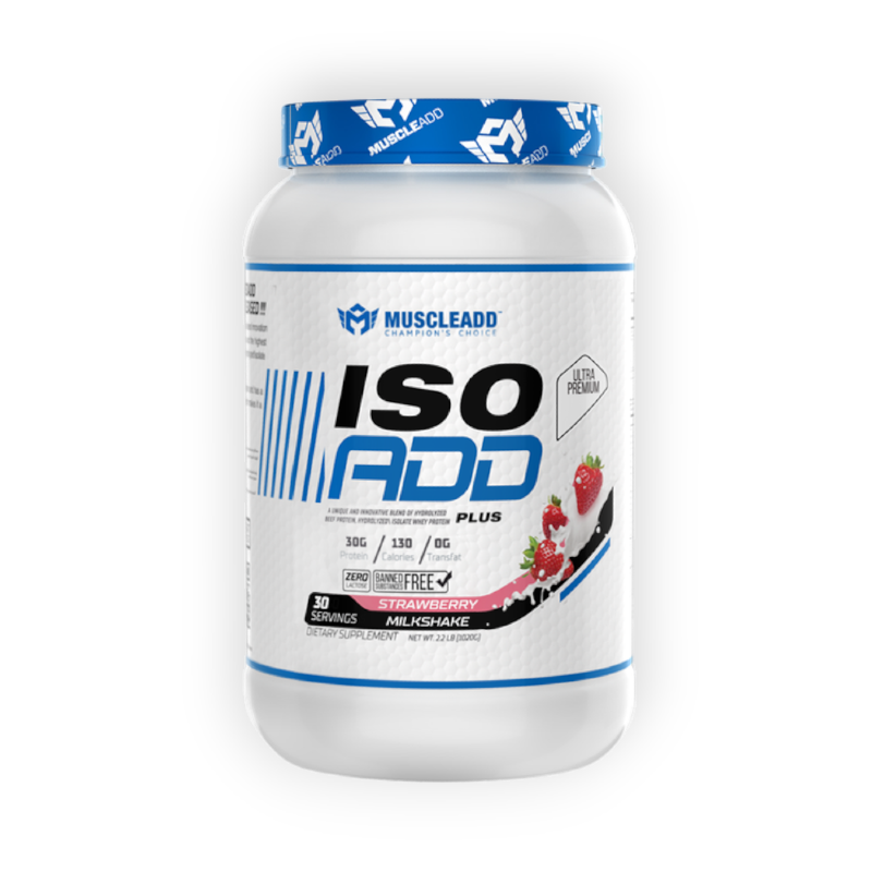 MUSCLE ADD ISO ADD PLUS 30SERV 1020G STRAWBERRY