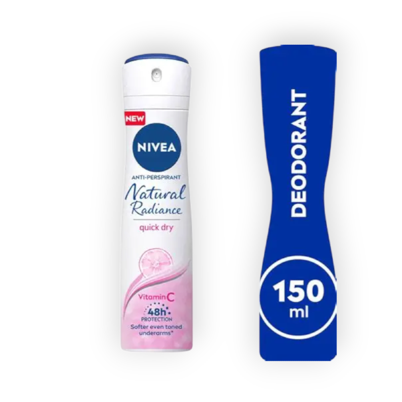 NIVEA DEOD SPRAY (NATURAL RADIANCE) F W 150ML