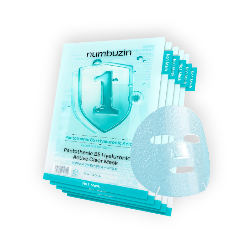 NUMBUZIN NO.1 PANTOTHENIC B5 +HYALURONIC ACTIVE CLEAR MASK 10SHHETS