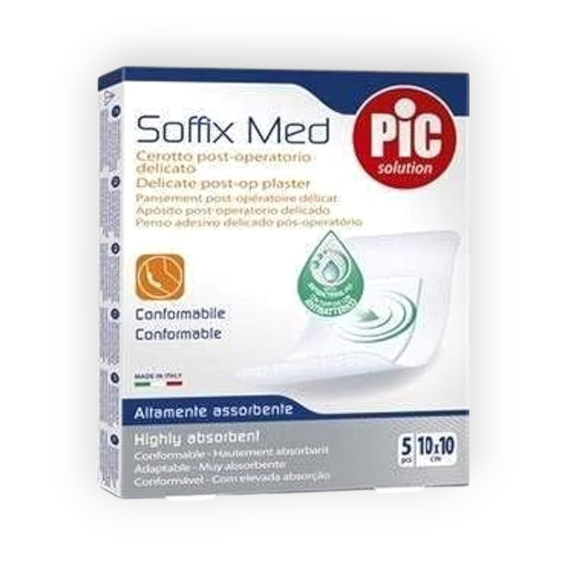 PIC SOFFIX MED PLASTER FOR SENSITIVE SKIN10X10 5PC
