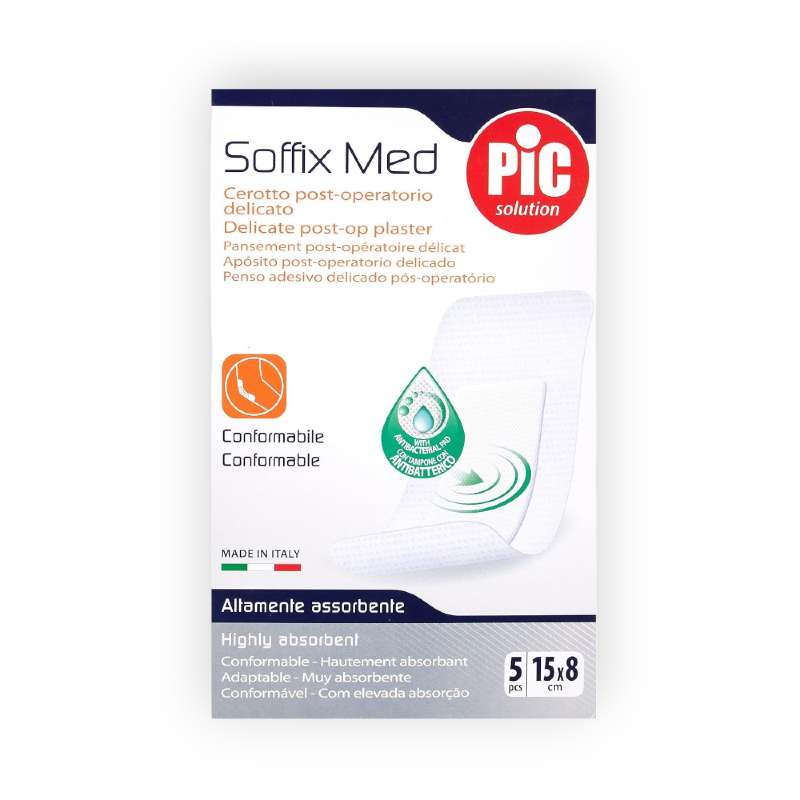 PIC SOFFIX MED PLASTER FOR SENSITIVE SKIN 8X15 5PC