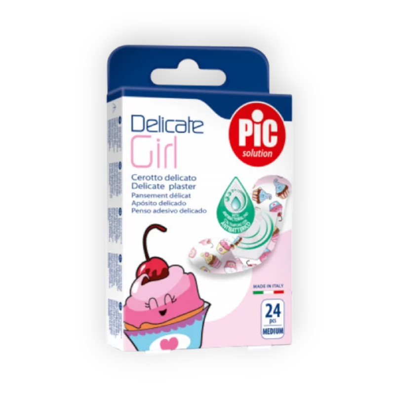 PIC DELICATE KIDS(GIRL) PLASTER MEDIUM 24 PCS