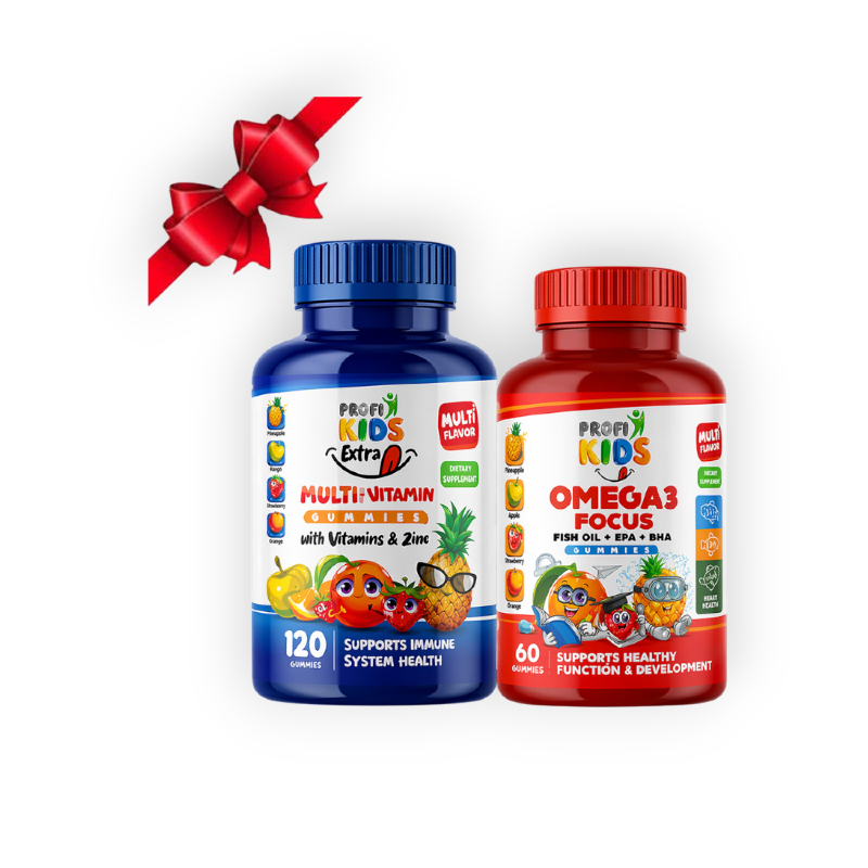PROFI KIDS  MULTI-VITAMIN 120GUM +OMEGA 3 60 GUM(FREE)