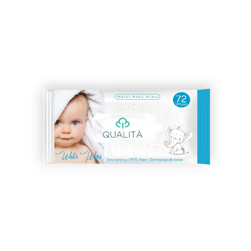 QUALITA WIPES WATER BABY 72WIPES