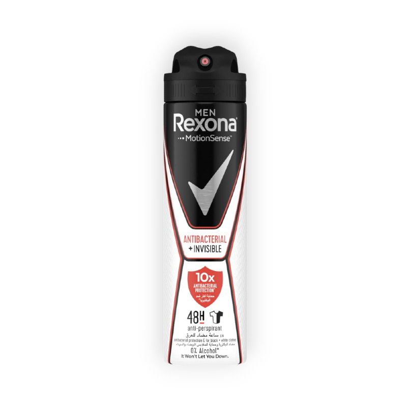 REXONA SPRAY (ANTIBACTERIAL&INVISIBLE) MEN150ML