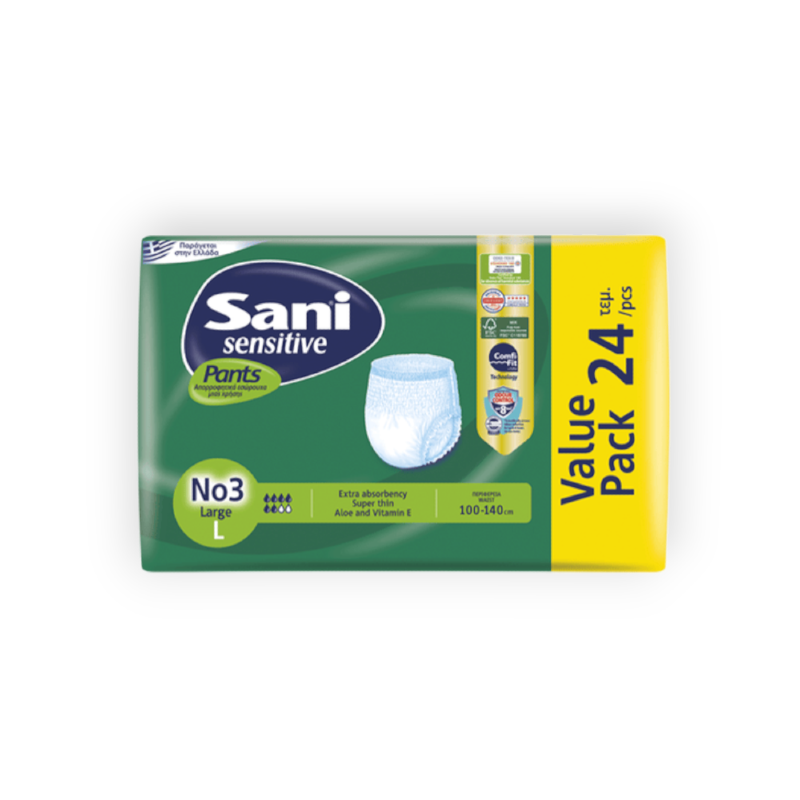 SANI SENSITIVE PANTS LARGE 24PCS (VALUE PACK)