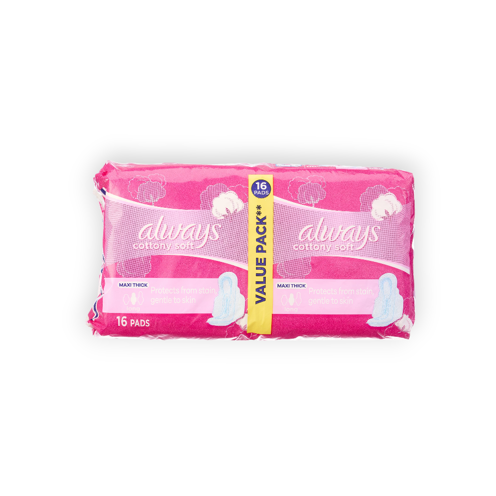 ALWAYS MAXI THICK COTTON LONG 16 PADS