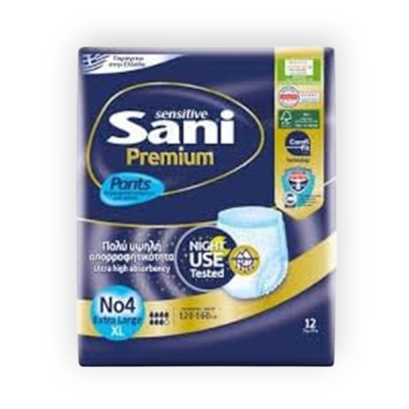 SANI SENSITIVE PANTS PREMIUM X-LARGE 12PCS