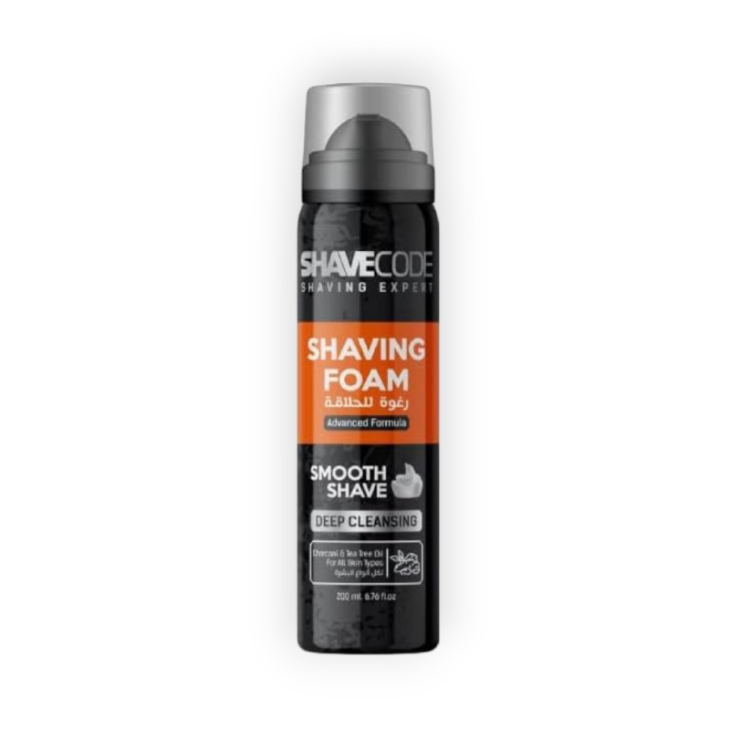 SHAVECODE SHAVING FOAM DEEP CLEANSING (CHARCOAL) 200ML