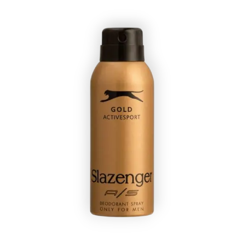 SLAZENGER DEODRANT SPRAY A/S GOLD BLACK 150ML FOR MEN