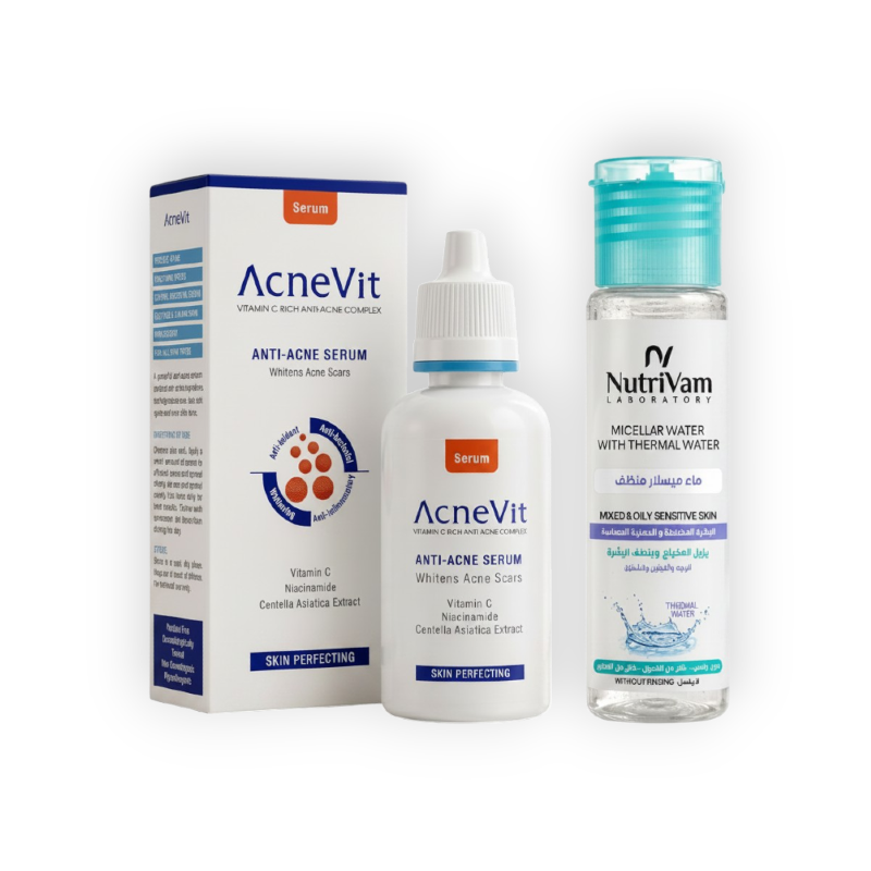 ACNEVIT ANTI-ACNE SERUM 20ML &NUTRIVAM MICELLAR 35ML