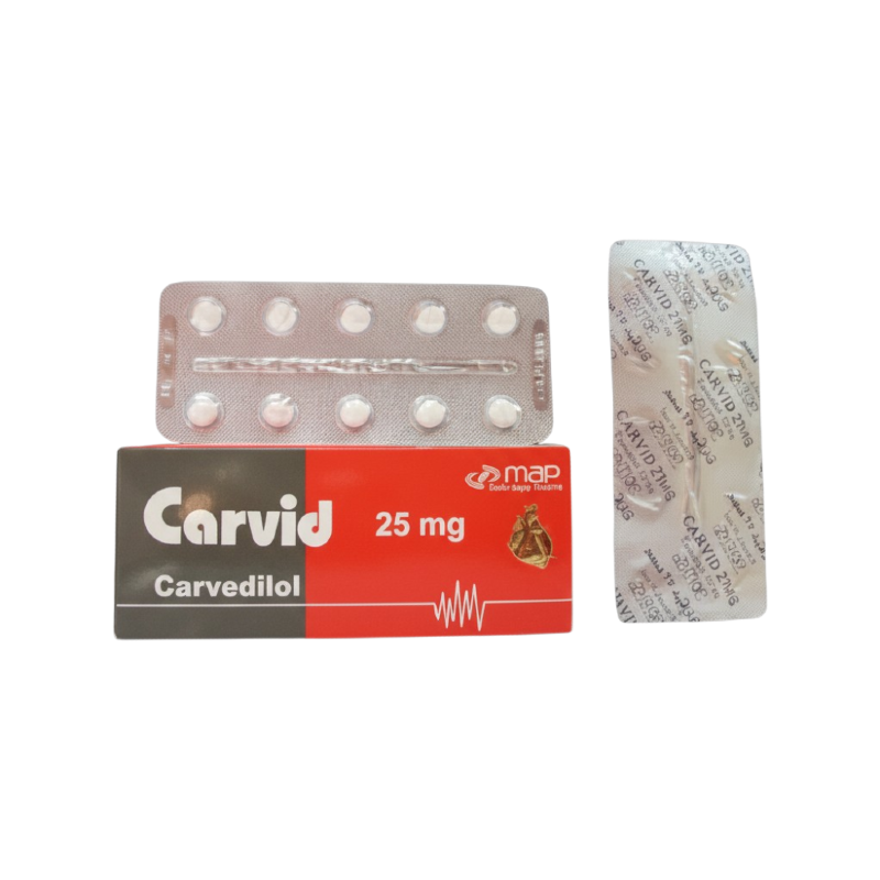 CARVID 25 MG 20 TABLET