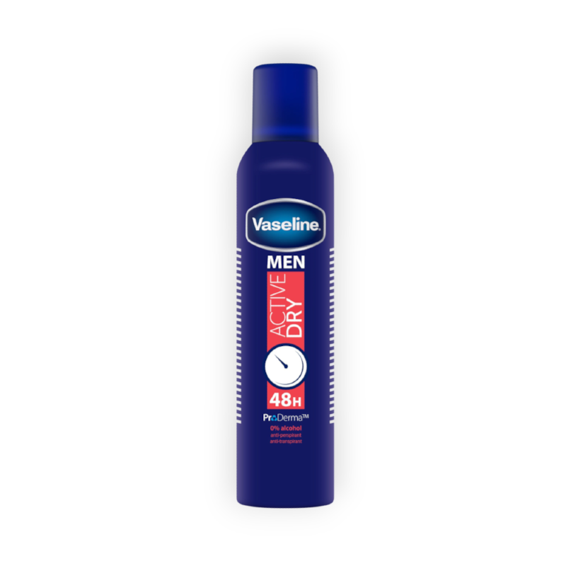 VASELINE DEOD SPRAY F/MEN ACTIVE DRY 250 ML