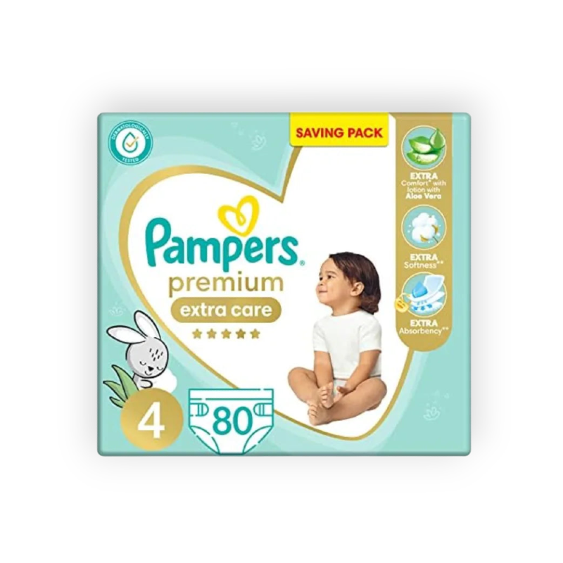 PAMPERS (PREMIUM CARE 4) 7-18KG 80PCS سعودى