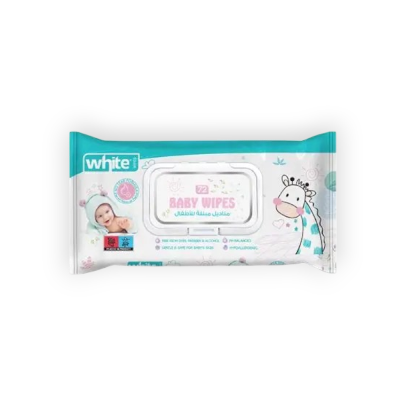 WHITE BABY 72 WIPES