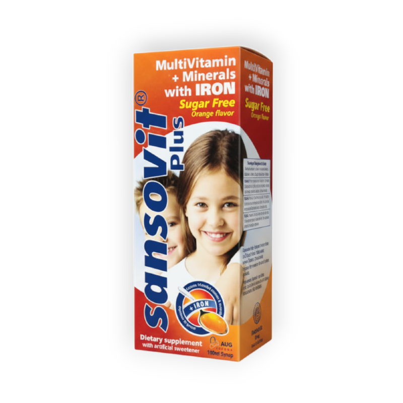 SANSOVIT PLUS SYRUP 100 ML ORANGE س ج